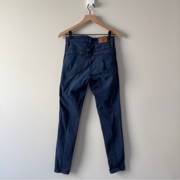 Madewell 10” High Rise Skinny Jeans Dark Wash denim zip button pockets belt loop - Picture 3 of 11